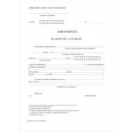 Adeverinta absolvire studii A4