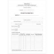 Foaie matricola - Postliceal-Profesional
