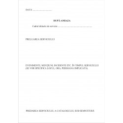 Registru serviciu pe scoala - Procese Verbale Registru serviciu pe scoala - Procese Verbale
