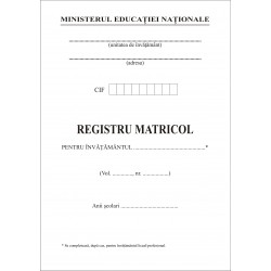 Registru matricol Liceu - Profesionala - A3